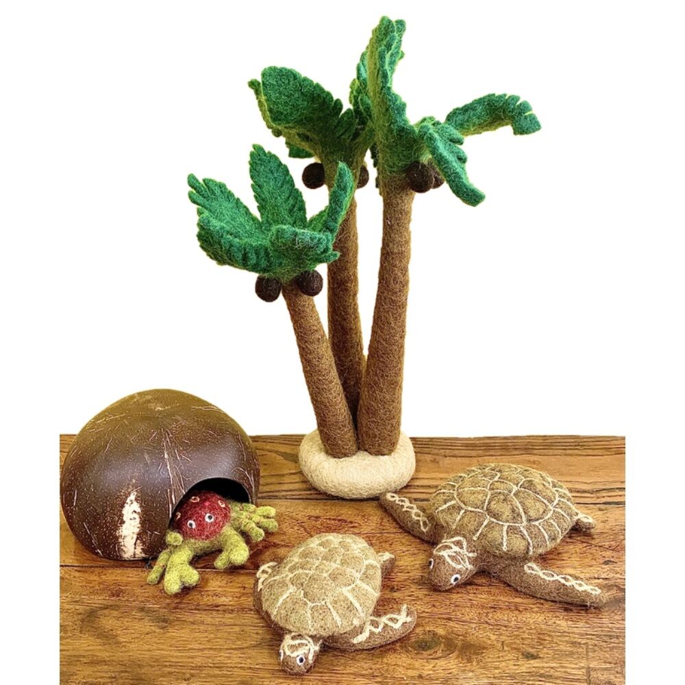 Papoose Coconut Island Play Scene -5pcs