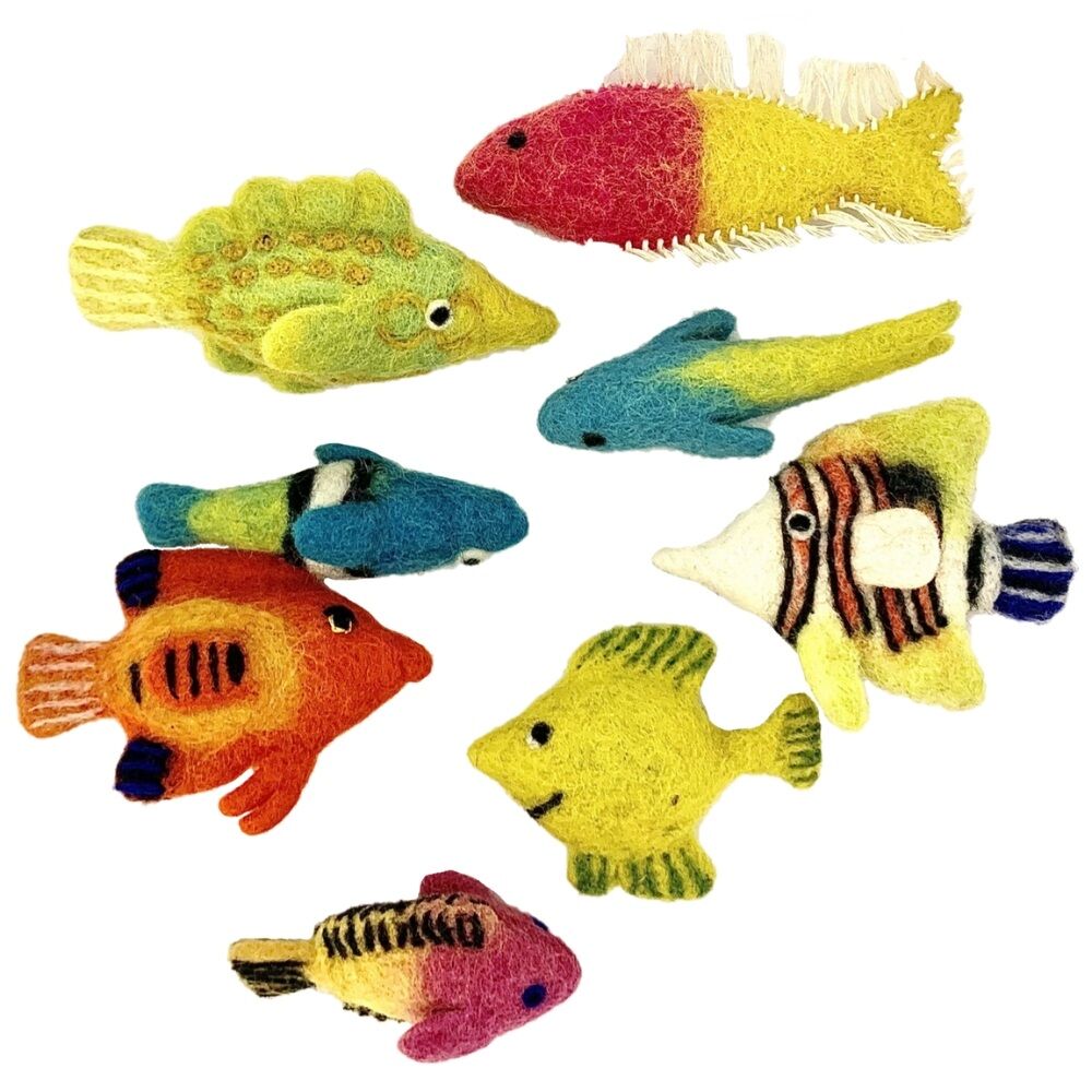 Papoose Felt Tropical Fish Set - Set of 8