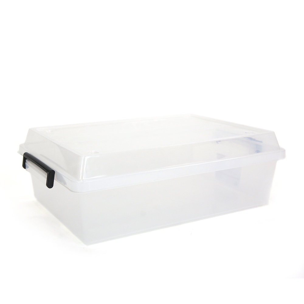 Heavy Duty Storage Container with Lid - Clear 25L