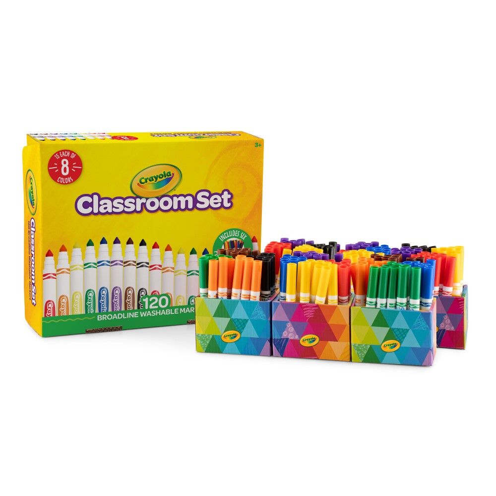 Crayola Ultra Clean Washable Broadline Markers - Classic Colours 120pk