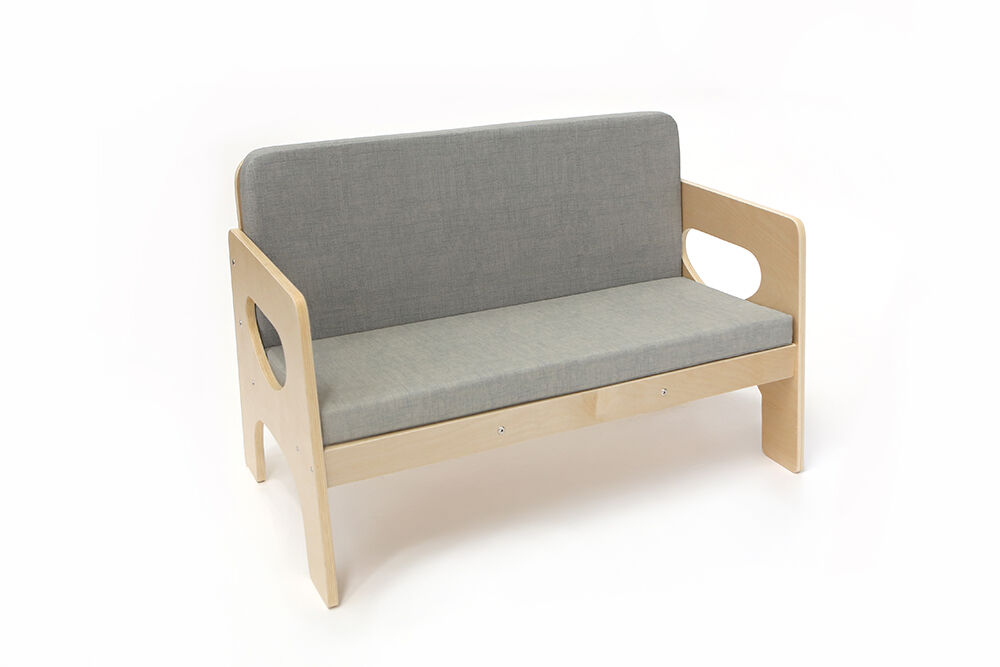 Billy Kidz Wooden Goteborg Sofa 2 Seater - Grey