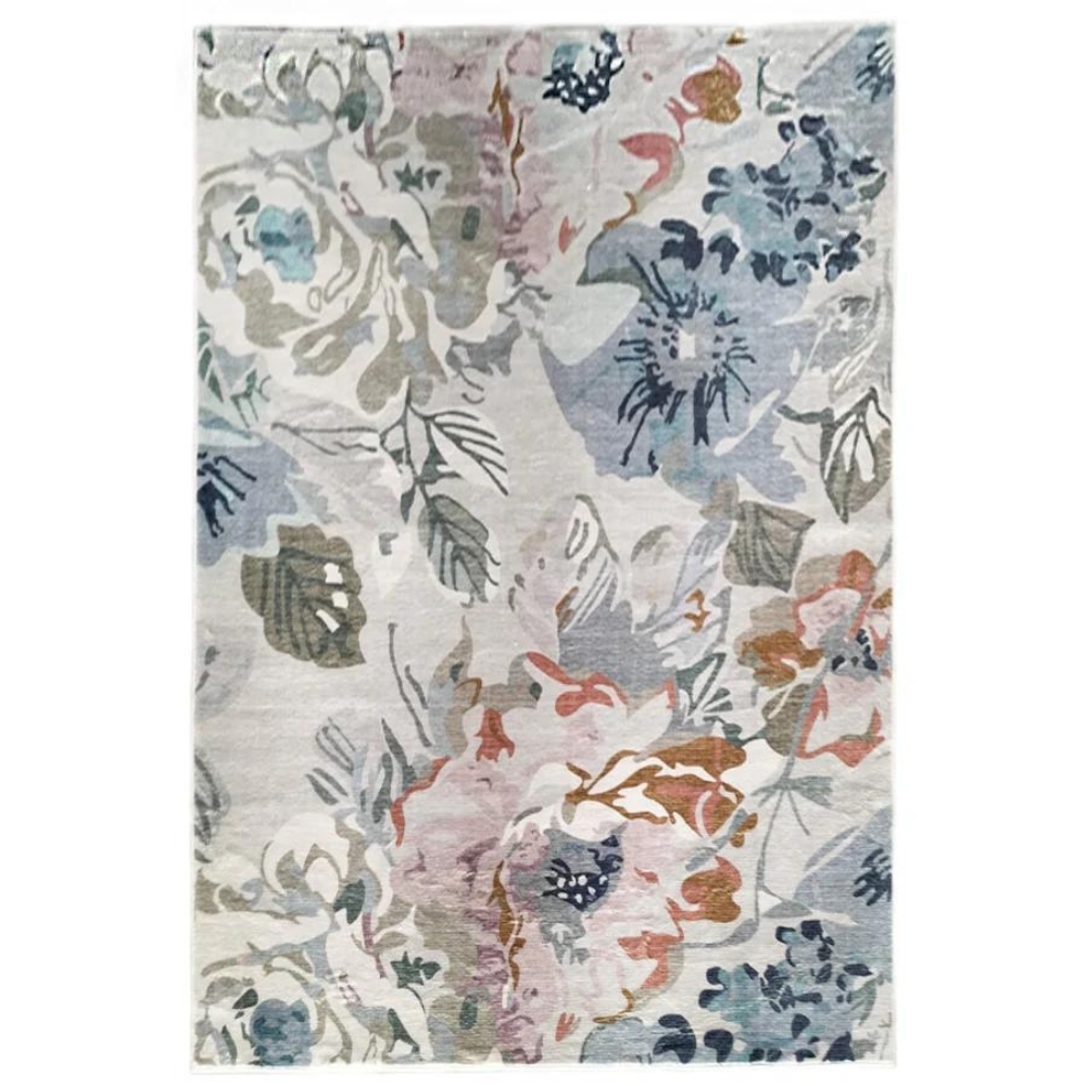 Abstract Floral Washable Rug - Rectangle 2 x 3m