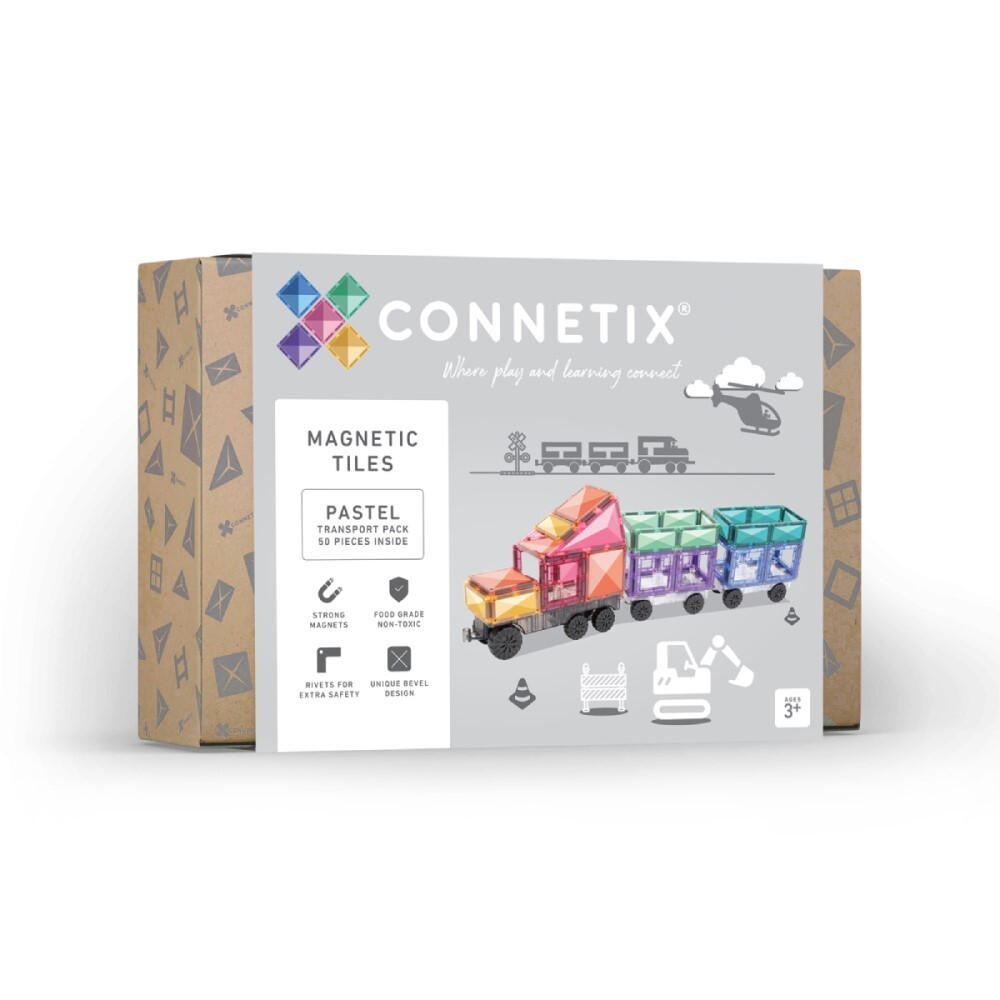 Connetix Pastel Transport Pack - 50pcs