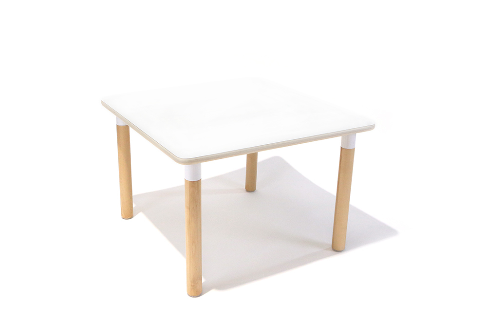 Osma Square Timber Table - White - 75 x 75 x 28cmH