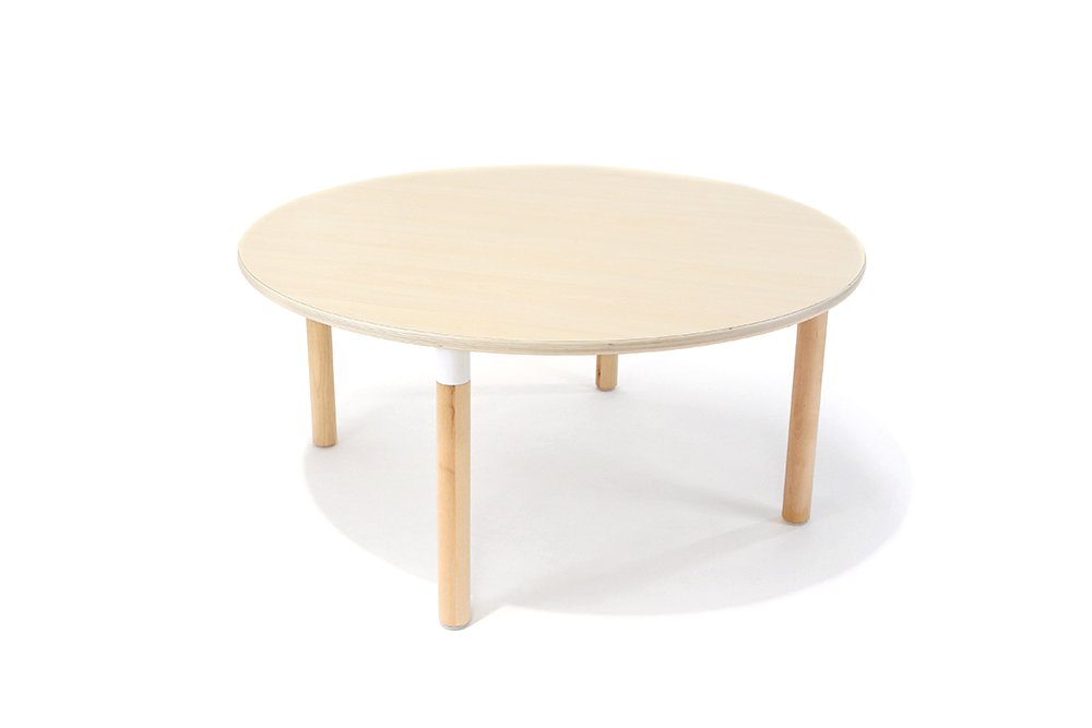 Osma Round Timber Table - Birch 110 x 56cmH
