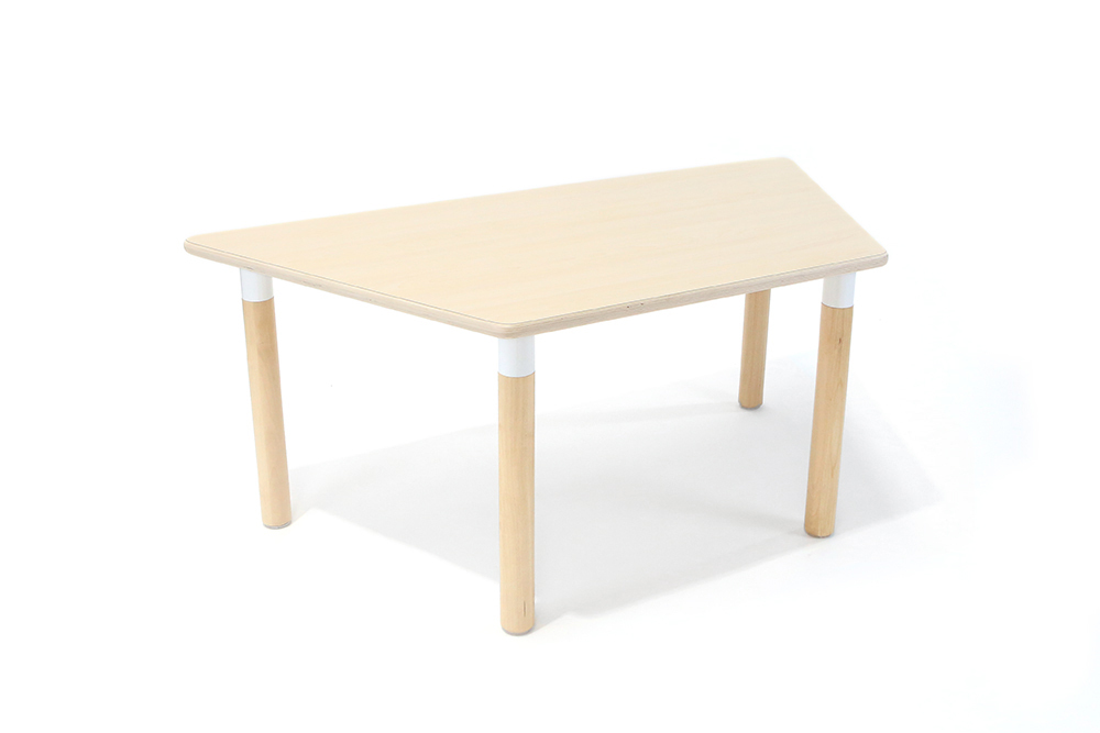 Osma Trapezoid Timber Table - Birch 120 x 60 x 28cmH