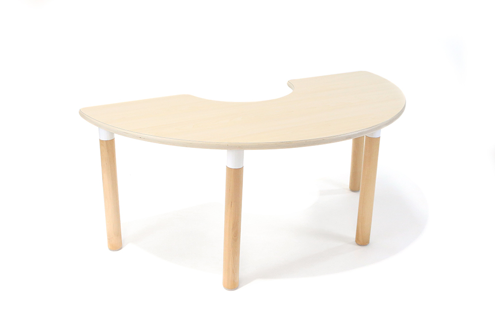 Osma U Shape Timber Table - Birch 120 x 40 x 28cmH