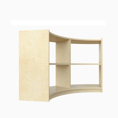 Hako Timber 2 Shelf Curved Cabinet (90 degree) - 60cmH
