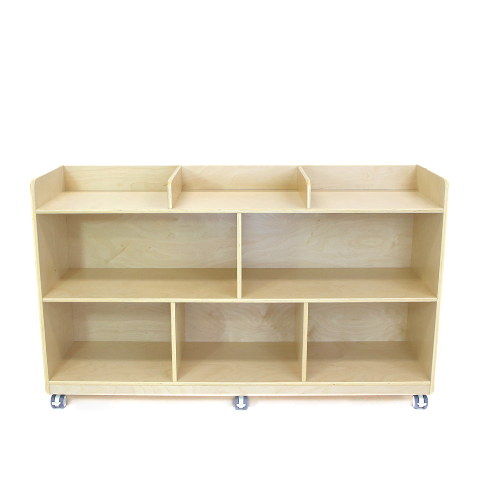Hako Timber Block Storage Unit - 2 Shelf with back