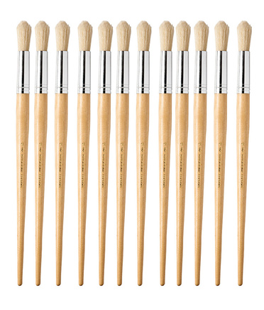 Long Handle Round Brush - No 12 12pk